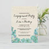 婚約パーティ素朴シャワー多糖性招待状 招待状 (スタンド正面)