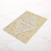 婚約パーティ華美植物箔招待状 箔招待状 (回転した状態)