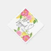 婚約パーティ装飾春フローラ スタンダードカクテルナプキン (角)