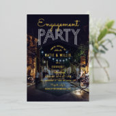 婚約パーティ調理法 箔招待状 (立ち正面)