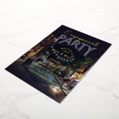 婚約パーティ調理法 箔招待状 (回転した状態)