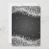 婚約パーティ·ウェきらめくーブ·ブラック 招待状 (裏面)