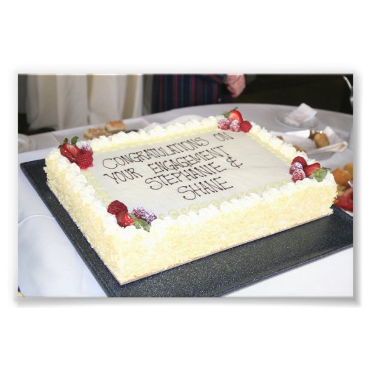 婚約パーティ：ケーキ！ フォトプリント            (正面)