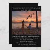 婚約パーティ – フォトビーチサンセット – 背景 –  招待状 (正面/裏面)