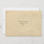 婚約パーティ、ヴィンテージ、古い郵便はがきのスタイル 招待状 (裏面)
