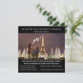 婚約パーティ – 写真 – パリ背景 –  招待状 (スタンド正面)