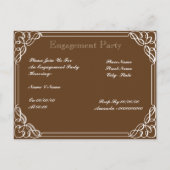 婚約パーティ、婚約シャワー インビテーションポストカード (裏面)
