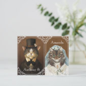 婚約パーティ、婚約シャワー インビテーションポストカード (スタンド正面)