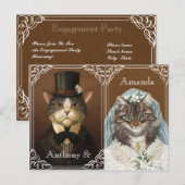 婚約パーティ、婚約シャワー インビテーションポストカード (正面/裏面)