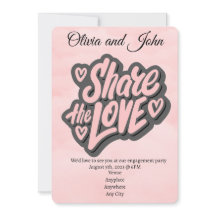 婚約パーティ – 愛共有。編集可能なInvita