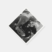 婚約パーティmistletoe自分の写真を追加 スタンダードカクテルナプキン (角)