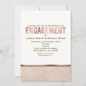 婚約フェイクバラ金ゴールドシャンパン招待状 招待状 (正面)