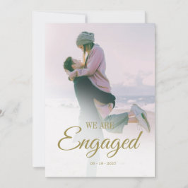 婚約フォトオーバーモダンレイシンプル 招待状