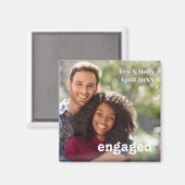婚約フォトシンプル記念 マグネット (正面/裏面)