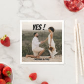 婚約フォトパーティーナプキンス スタンダードカクテルナプキン (インサイチュ)