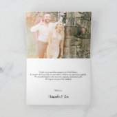 婚約フォトブライダルシャワーありがとう サンキューカード (内部)