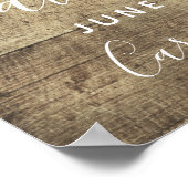 婚約フォトプロップウッドの日付を保存するためのサイン ポスター (角)