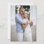 婚約フォトボウ&リボンモノグラム結婚ズ 招待状 (正面)