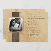 婚約フォトヴィンテージウェディング招待状 招待状 (正面/裏面)