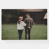 婚約フォト金ゴールドエレガントKeepsake ゲストブック (裏面)