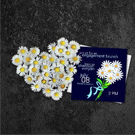 婚約ブランチ招待状{ダークブルー} 招待状