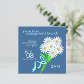 婚約ブランチ招待状{青} 招待状 (スタンド正面)