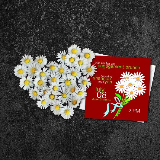 婚約ブランチ招待状{Red} 招待状