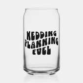 婚約プレゼント花嫁がレトロフォント おもしろい ガラス缶 (正面)