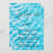 婚約プールパーティー 招待状 (正面/裏面)