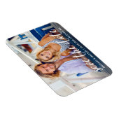 婚約モダン写真カップルの日付を保存 マグネット (右側)