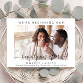 婚約モダン後ずっと幸せに写真 案内状