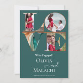 婚約モダン抽象芸術アガテ翡翠 案内状 (正面)