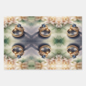 婚約リングのラッピング紙シート ラッピングペーパーシート (正面)