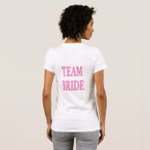 婚約リングや輪とTEAM BRIDE背面 Tシャツ (裏面フル)