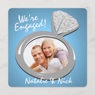 婚約リングや輪写真の発表 案内状