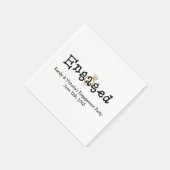 婚約リングや輪婚約パーティ紙ナプキン スタンダードカクテルナプキン (角)