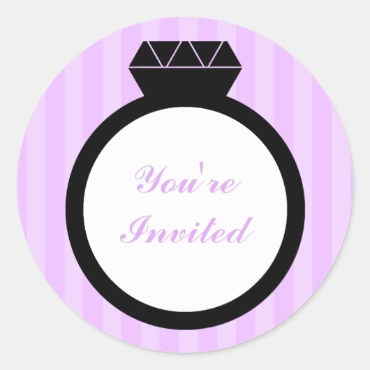 婚約リングや輪結婚シール ラウンドシール (正面)