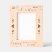 婚約リングや輪結婚ズボホアドベンチュアカップル レーザー彫刻フレーム (正面)