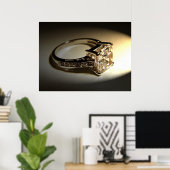 婚約リングや輪 ポスター (ホームオフィス)