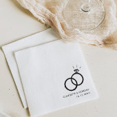 婚約リングや輪 | 婚約パーティスクリプト スタンダードカクテルナプキン