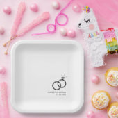 婚約リングや輪 |婚約パーティスクリプト ペーパープレート (パーティー)