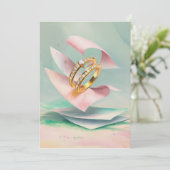 婚約リングや輪 招待状 (スタンド正面)