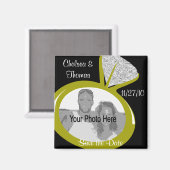 婚約リングや輪/日付の保存 マグネット (正面/裏面)