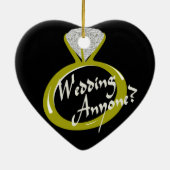 婚約リングや輪「私と結婚」 セラミックオーナメント (裏面)