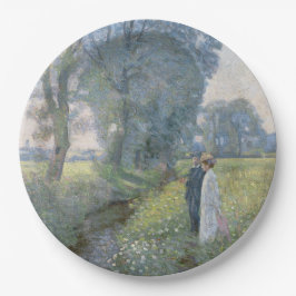 婚約中のカップル（結婚と婚姻） ペーパープレート