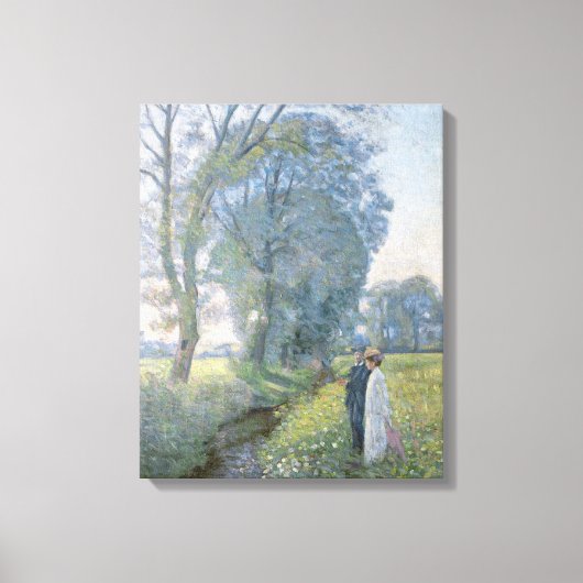 婚約中のカップル（結婚と婚姻） （婚約） キャンバスプリント (正面)