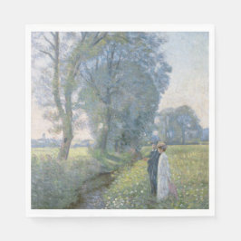 婚約中のカップル（結婚と婚姻） （婚約） スタンダードランチョンナプキン