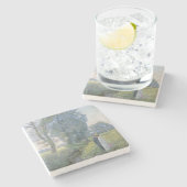 婚約中のカップル（結婚と婚姻） （婚約） ストーンコースター (横)