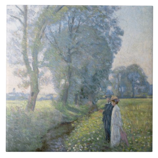 婚約中のカップル（結婚と婚姻） （婚約） タイル (正面)