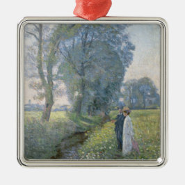 婚約中のカップル（結婚と婚姻） （婚約） メタルオーナメント